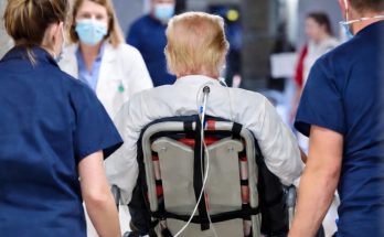 Donald Trump with medical staff during evaluation