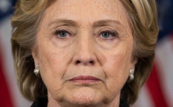Trump speaking with Clinton photo montage