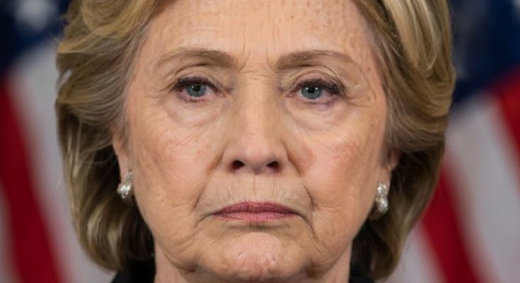 Trump speaking with Clinton photo montage