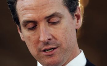 Gavin Newsom speaking at political event