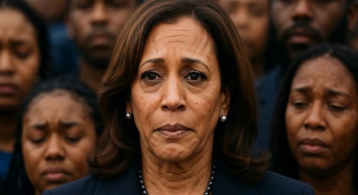 Kamala Harris speaking at women’s summit