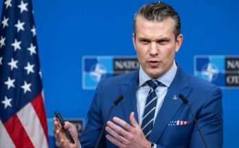 Pete Hegseth speaking at White House event
