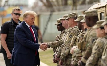 US Marines inside ICE detention facility