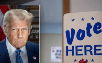 Student voter using ID at Indiana polling place