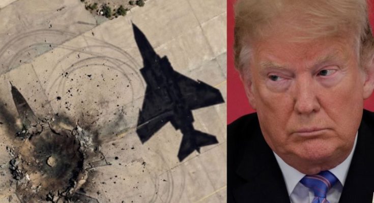 Painted warplane decoys on concrete