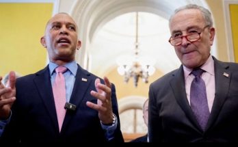 Hakeem Jeffries speaking at political event