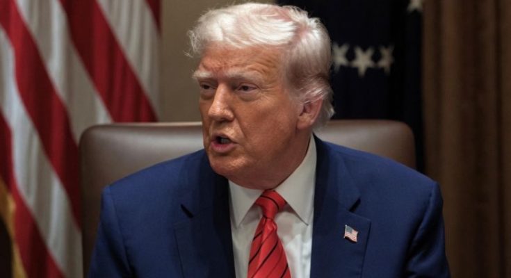 Trump announcing Israel Hamas ceasefire