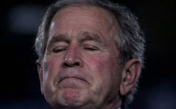 George W Bush painting portraits in Texas studio