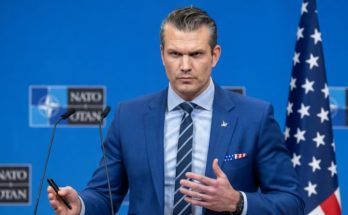 Pete Hegseth speaking at White House event