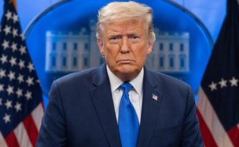 Donald Trump at court during criminal case