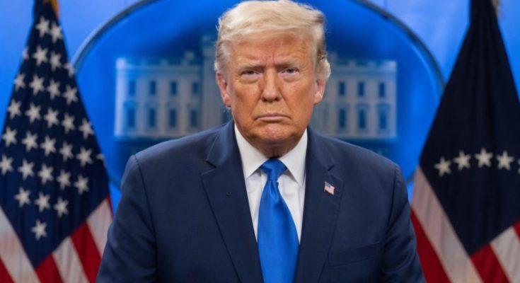 Donald Trump at court during criminal case