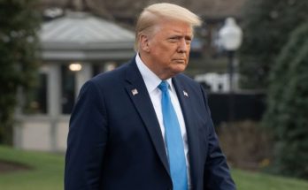 Trump walking to Marine One with hair intact