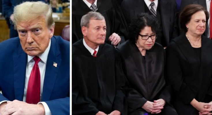 Trump arriving at Supreme Court for arguments
