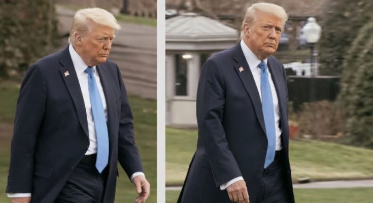 Donald Trump boarding Marine One White House lawn