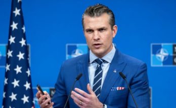 Pete Hegseth speaking at White House event