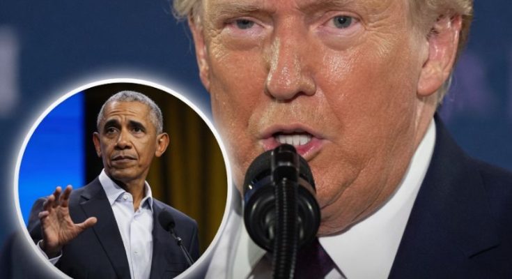 Trump speaking at GOP dinner criticizing Obama Biden