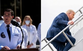 Trump boarding Air Force One amid fall reports