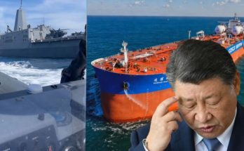 US Navy ships in Strait of Hormuz blockade
