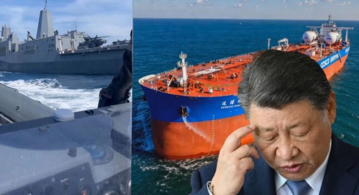 US Navy ships in Strait of Hormuz blockade