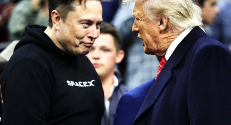 two prominent figures in intense discussion at public event