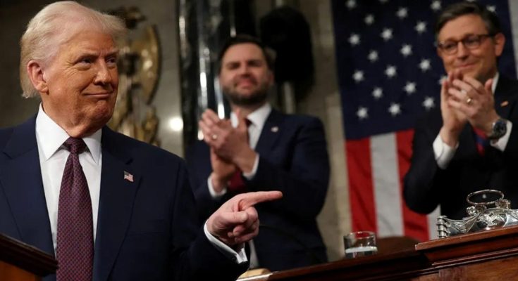 donald Trump pointing at podium with text Why Do Democrats Hate President Trump?!