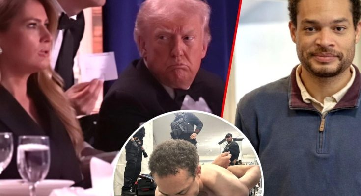 serious gathering with two men and a woman, intense expressions