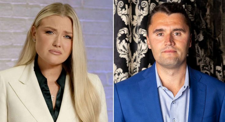 two professionals in contrasting formal attire against textured backgrounds