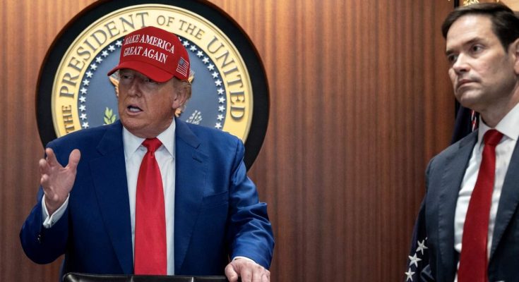 political figure speaking in a news photo