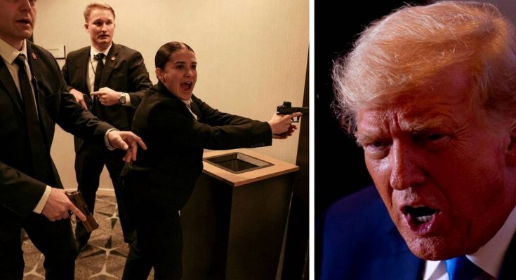 security agents in action with political figure, intense scene