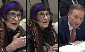 congressional hearing with two speakers discussing key issues